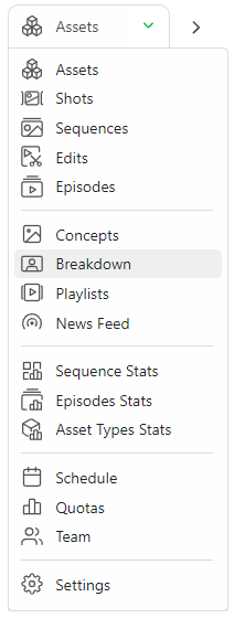 drop down Menu breakdown